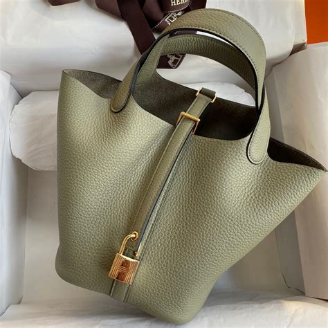 hermes picotin 18 sauge|Hermes Picotin 18 Lock Bag Clemence Sauge GHW Stamp U.